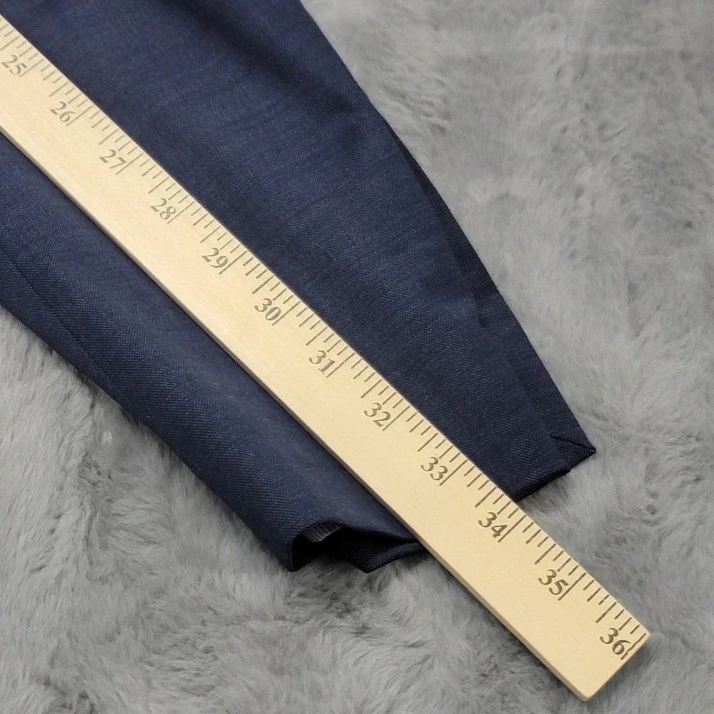 Kenneth Cole Blazer Mens 44L (Fits 42L) Blue Wool Stretch Awearness Suit Jacket